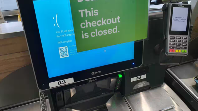 MS클라우드-크라우드스트라이크발 전산 마비 화면 이미지