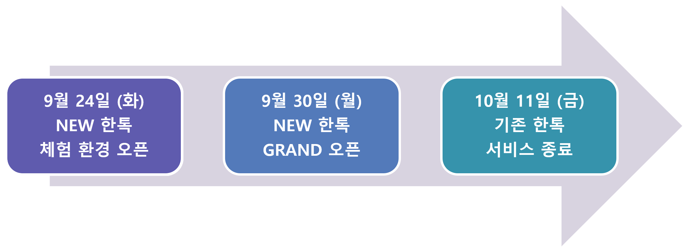 new한톡 적용 계획 및 일정